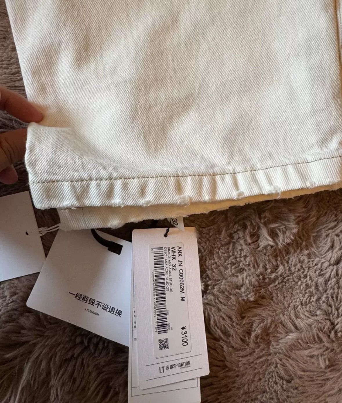 Acne Studios Acne studios white jeans Size US 32 / EU 48 - 4 Thumbnail