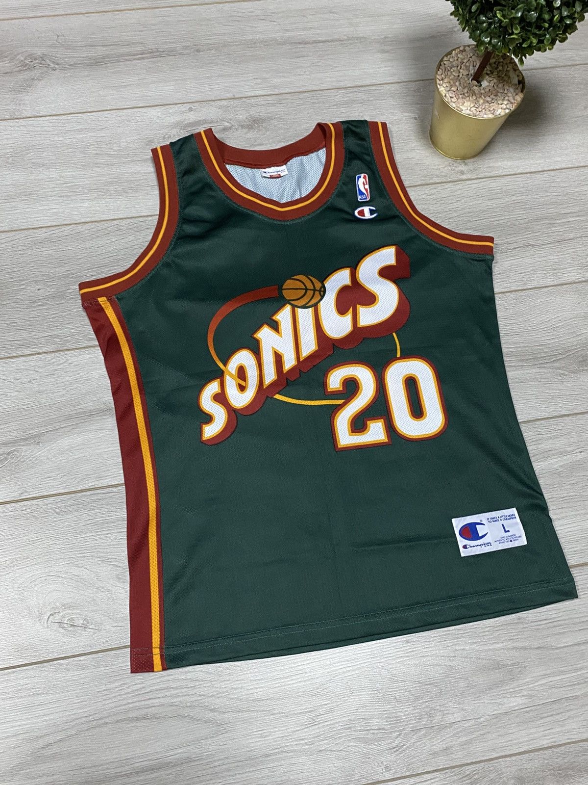 Champion Champion NBA Gary Payton Sonics vest Jersey Size US L / EU 52-54 / 3 - 4 Thumbnail