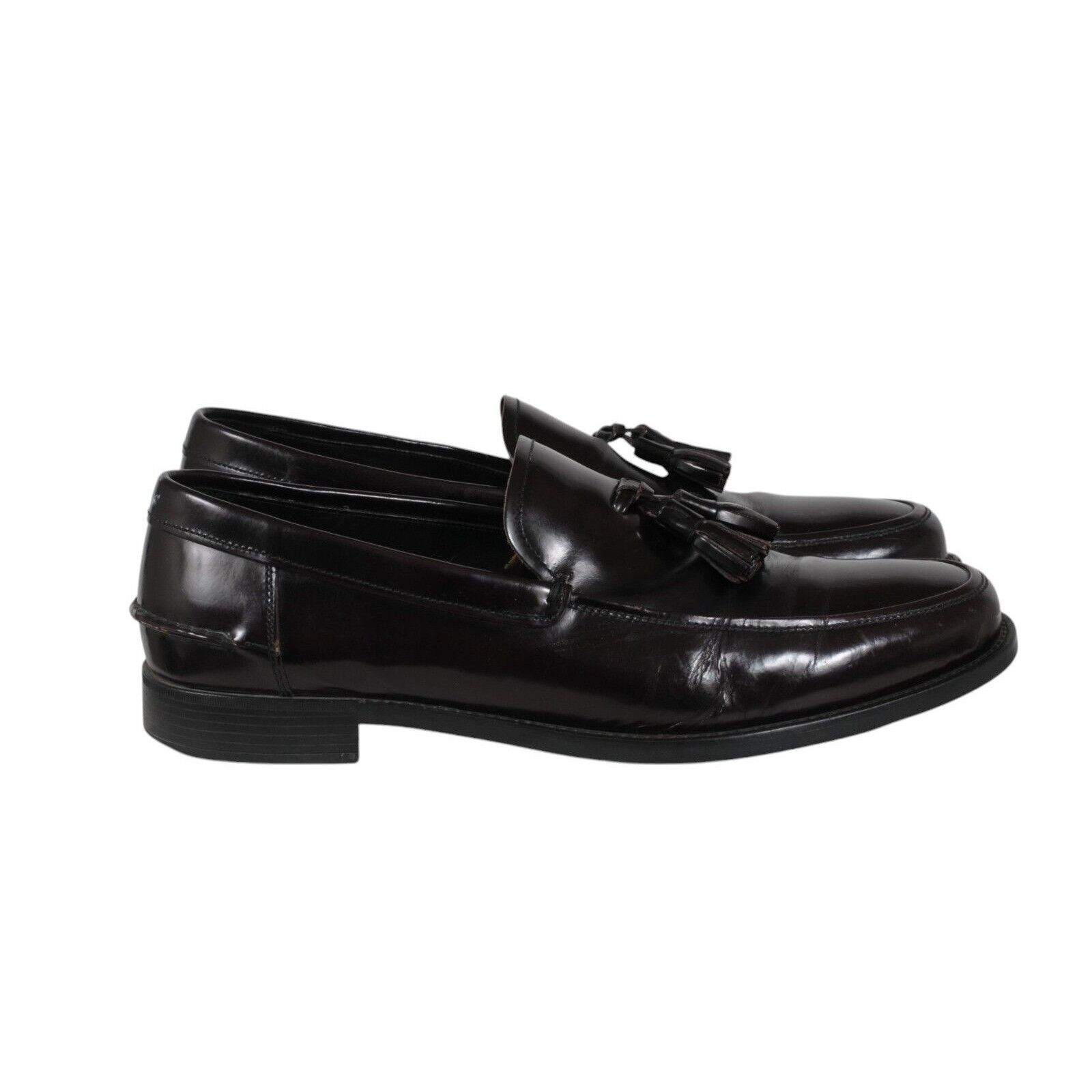 Prada Tassel Loafers Burgundy Red Leather - 02491 Size US 9.5 / EU 42-43 - 8 Thumbnail