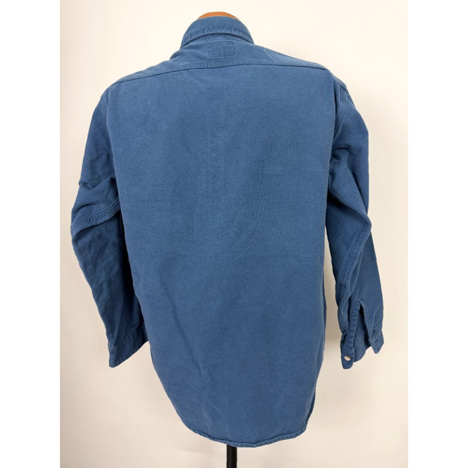 Vintage VINTAGE Deerskin Shirt Chamois Flannel Shirt Men L Blue Heavyweight Pockets 80s 90s Outdoor Casual Workwear Button-Up Wool? Size US L / EU 52-54 / 3 - 7 Thumbnail