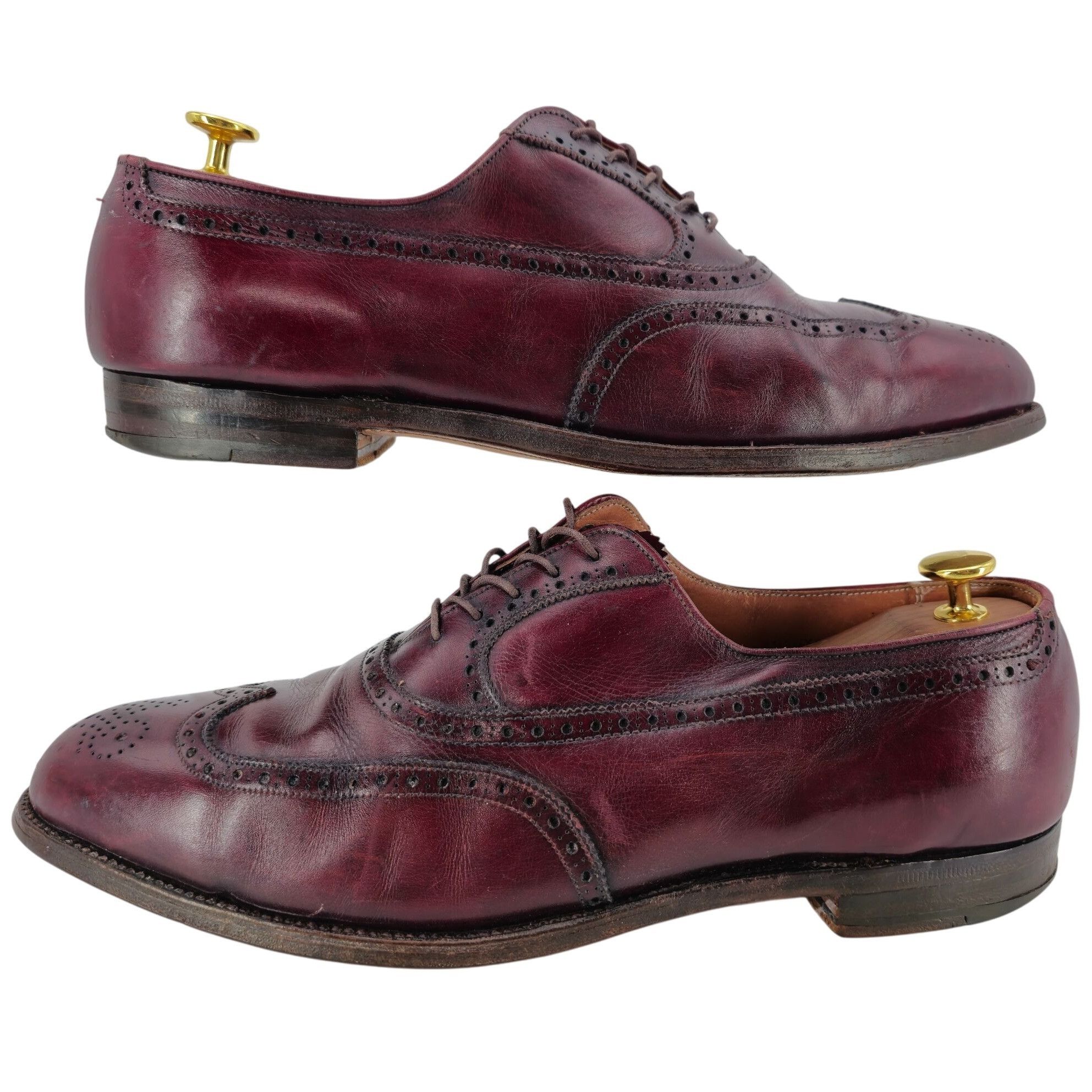 Alden Vintage Alden 929 Shortwing Dress Shoes Men size 12 Burgundy Size US 12 / EU 45 - 4 Thumbnail