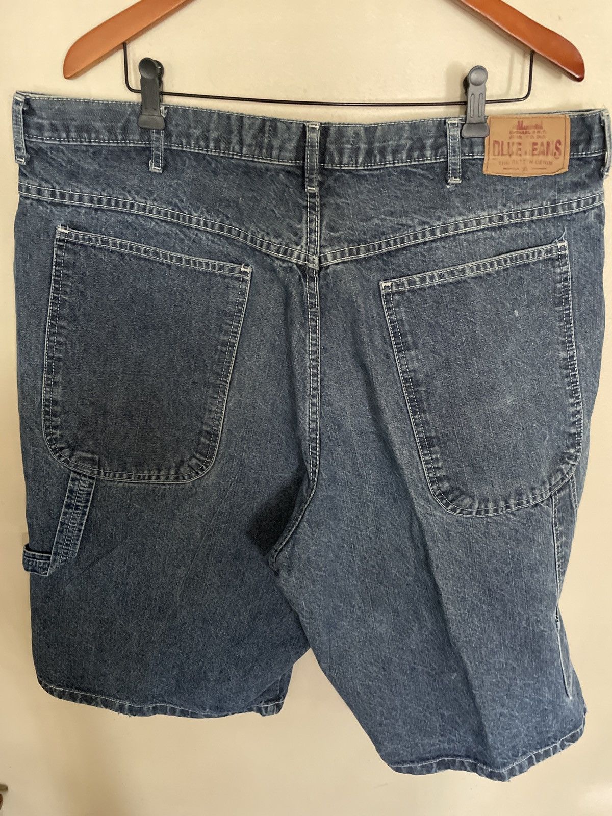 Designer × Vintage Michael’s NY Jean Co Blue Denim Shorts Jorts Carpenter skate Size US 40 / EU 56 - 6 Thumbnail