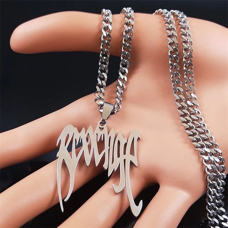 Anime Silver Color Revenge Pendant Necklace Size ONE SIZE - 2 Thumbnail