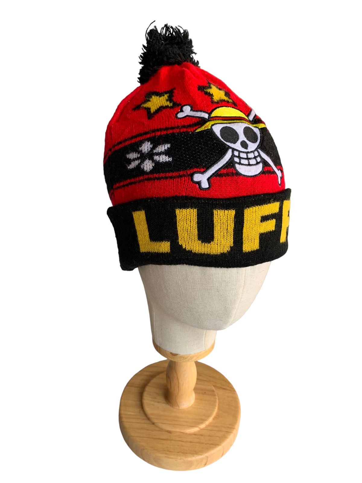 Anime × Japanese Brand Vintage One Piece Monkey D Luffy Beanie Hats Small Size Size ONE SIZE - 5 Thumbnail