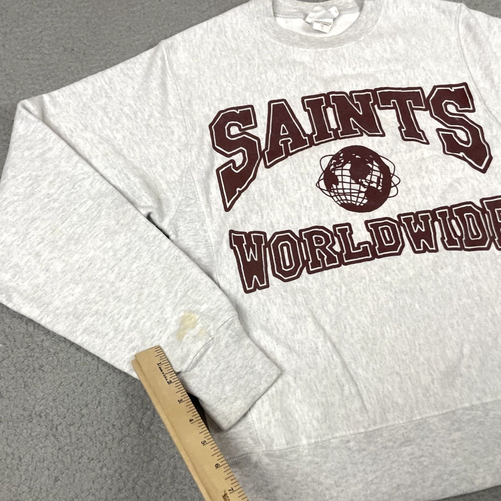 Champion Champion Sweatshirt Adult Small Gray Saints Worldwide Reverse Weave Sweater Rare Size US S / EU 44-46 / 1 - 7 Thumbnail