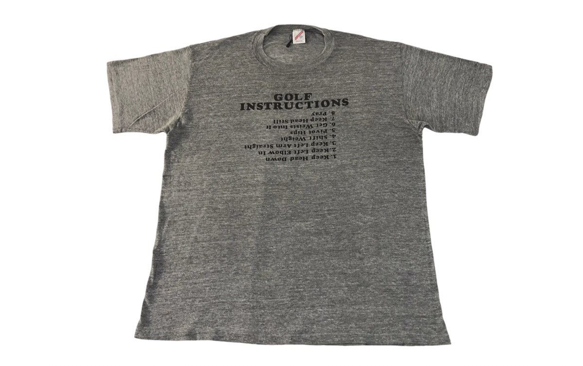 Jerzees 90s Golf Instruction Humors Tag Jerzees 13% Rayon Tee Size US XL / EU 56 / 4 - 1 Thumbnail