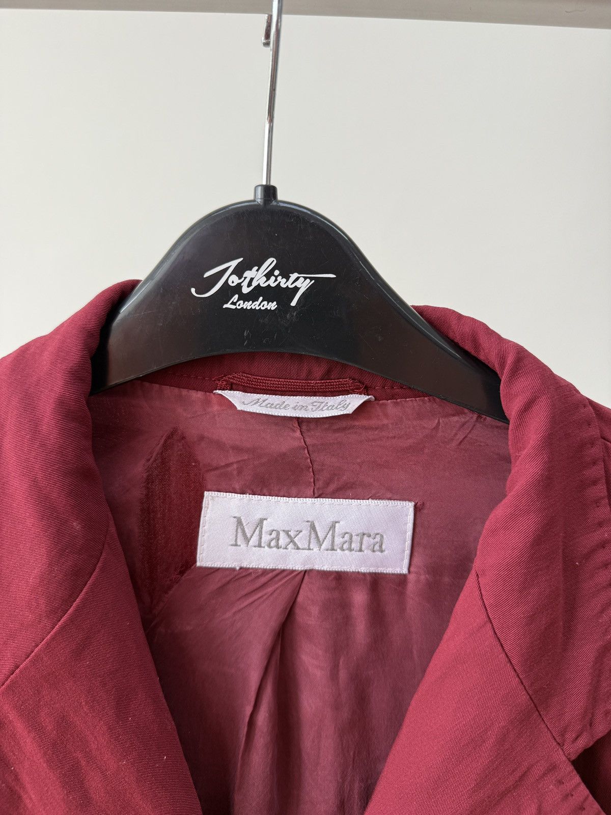 Max Mara Max Mara Women’s Burgundy Blazer Jacket Vintage 3 Button Size M / US 6-8 / IT 42-44 - 4 Thumbnail