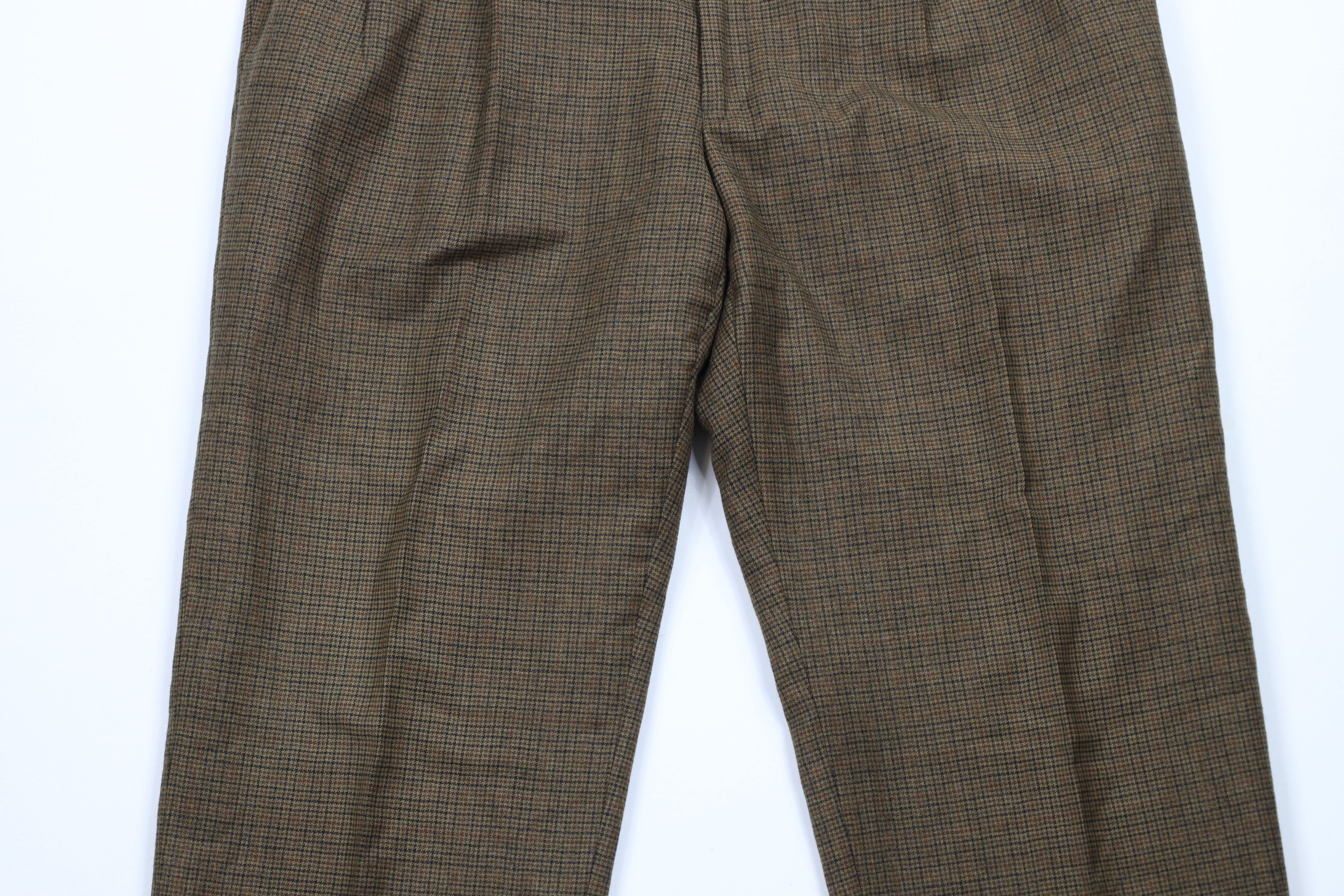 Vintage Vintage 90s Streetwear Wool Wide Leg Chino Pants Houndstooth Size 36 - 3 Thumbnail