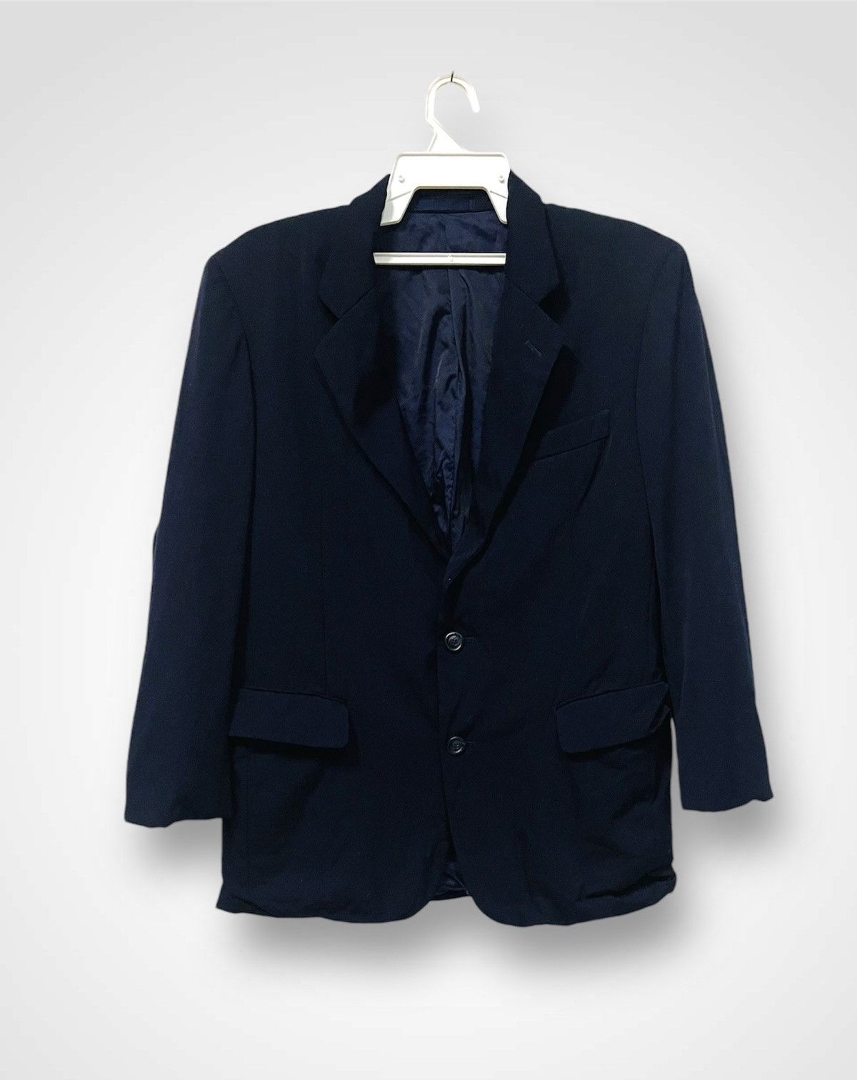 Issey Miyake × Japanese Brand Issey Miyake Product Navy Blue Blazer Size US M / EU 48-50 / 2 - 1 Thumbnail