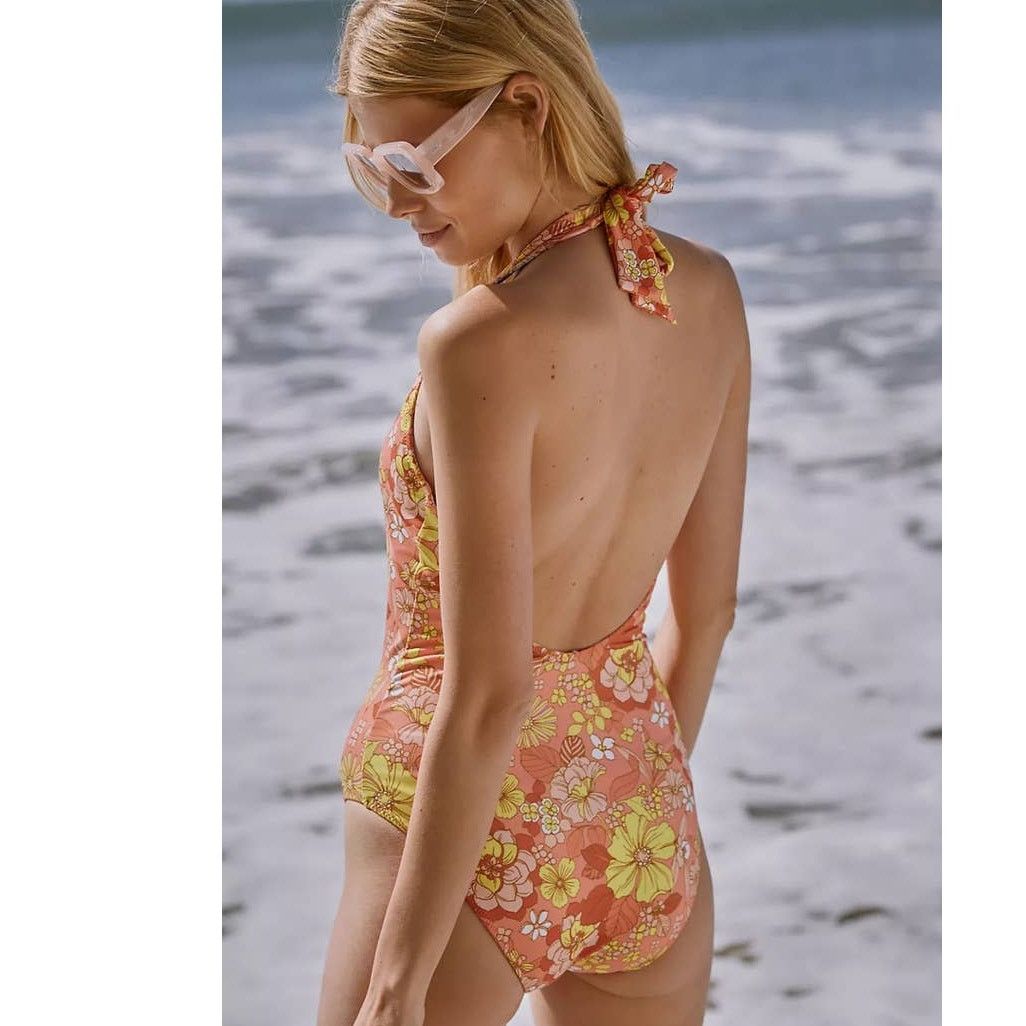 Anthropologie Anthropologie Sanctuary Reversible Halter One-Piece Swimsuit Size S / US 4 / IT 40 - 2 Thumbnail