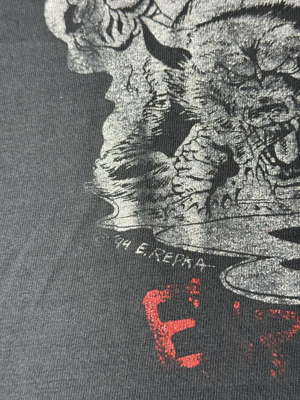 Vintage Vtg Horror Monster Movie RARE Chiller Theatre FADED T Shirt Size US XL / EU 56 / 4 - 3 Thumbnail