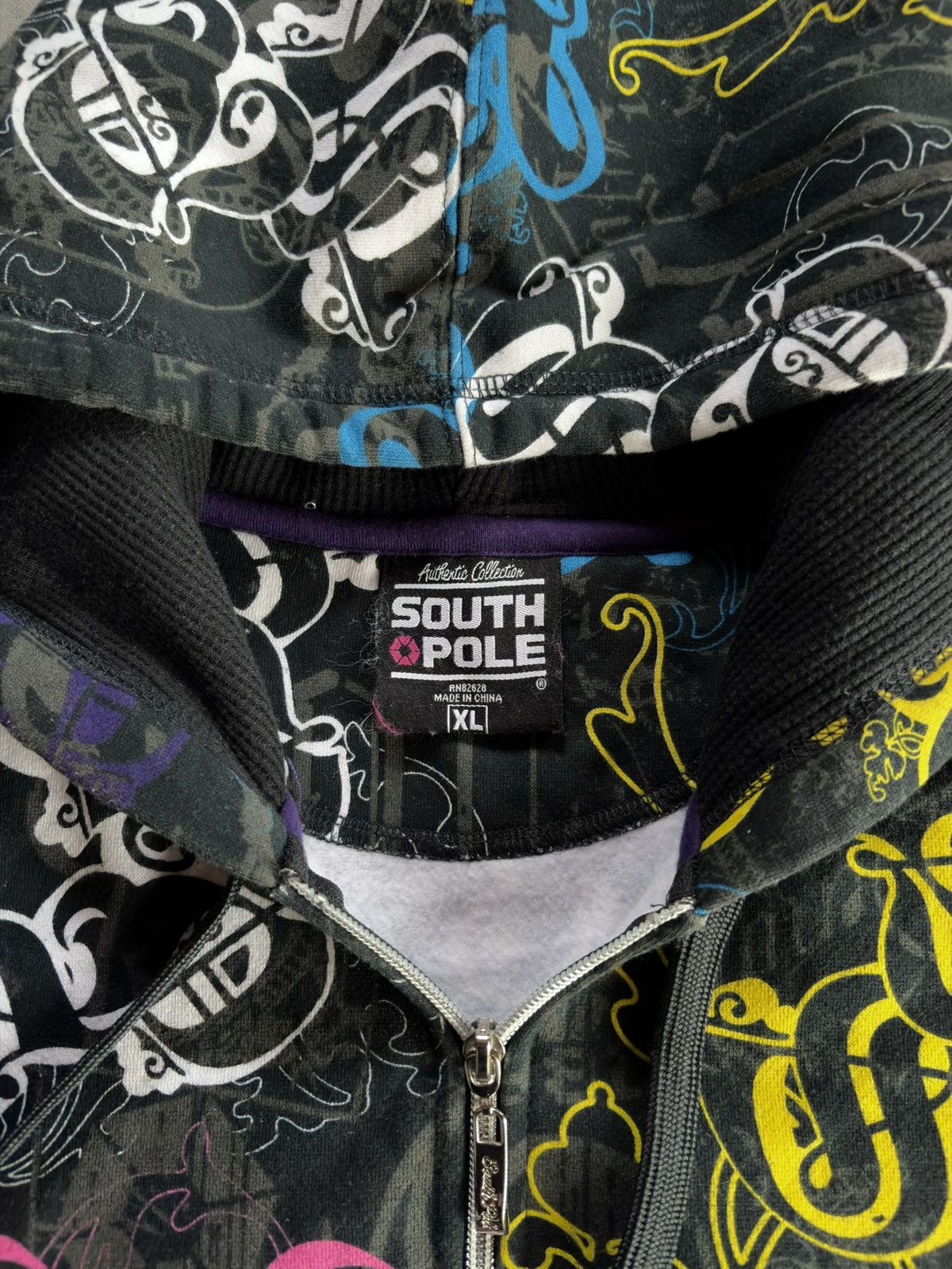 Southpole Southpole AOP Multilogo Baggy Printed Zip Hoodie XL XXL 00s Size US XL / EU 56 / 4 - 9 Thumbnail