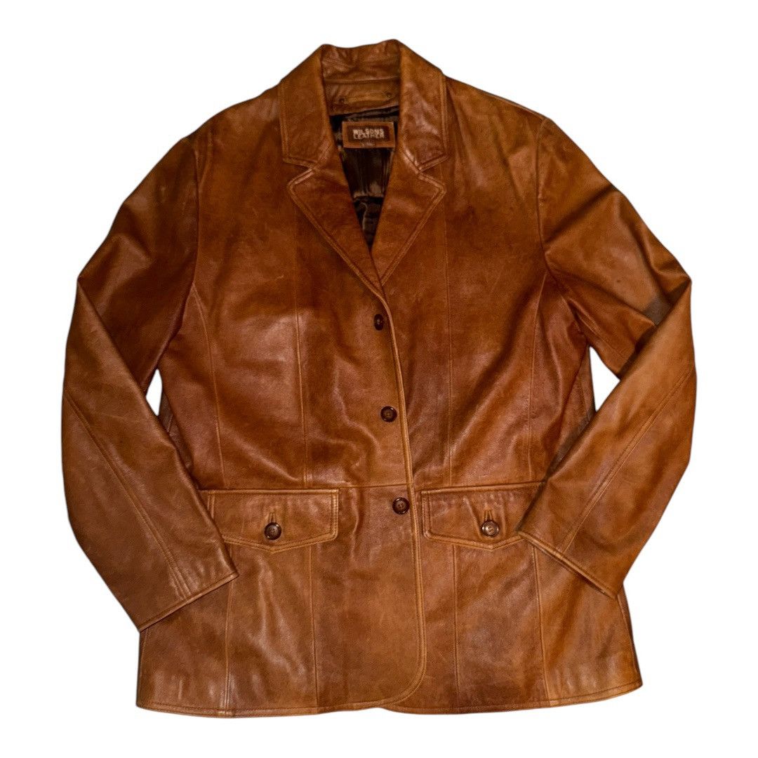 Wilsons Leather VTG Wilson’s Leathers Carmel leather collared jacket size XL Size XL / US 12-14 / IT 48-50 - 3 Thumbnail