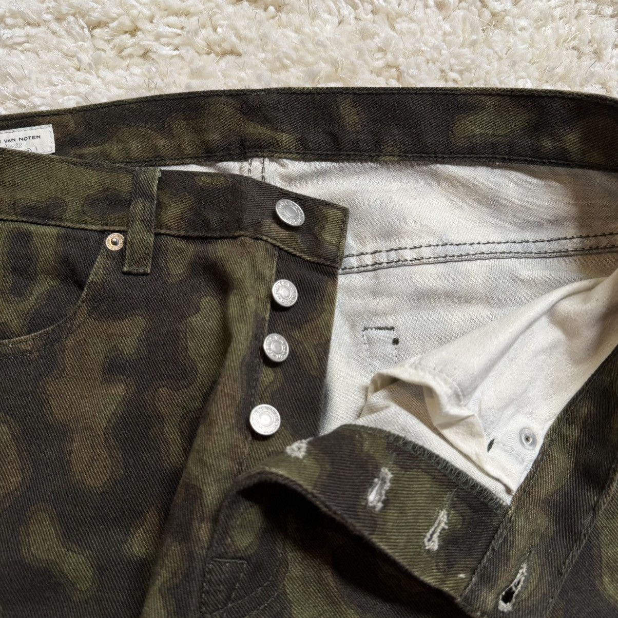 Dries Van Noten Dries Van Noten 2013 Spring/Summer Collection Camo Pants Size US 32 / EU 48 - 4 Thumbnail