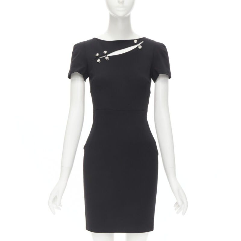 Versus VERSUS VERSACE Lionhead punk safety pin slash slit dress IT38 XS Size XS / US 0-2 / IT 36-38 - 1 Thumbnail