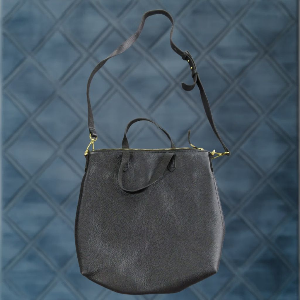 Madewell Madewell Crossbody Bag Womens Large Black Leather Zip Tote Hobo Shoulder Purse Size ONE SIZE - 1 Thumbnail