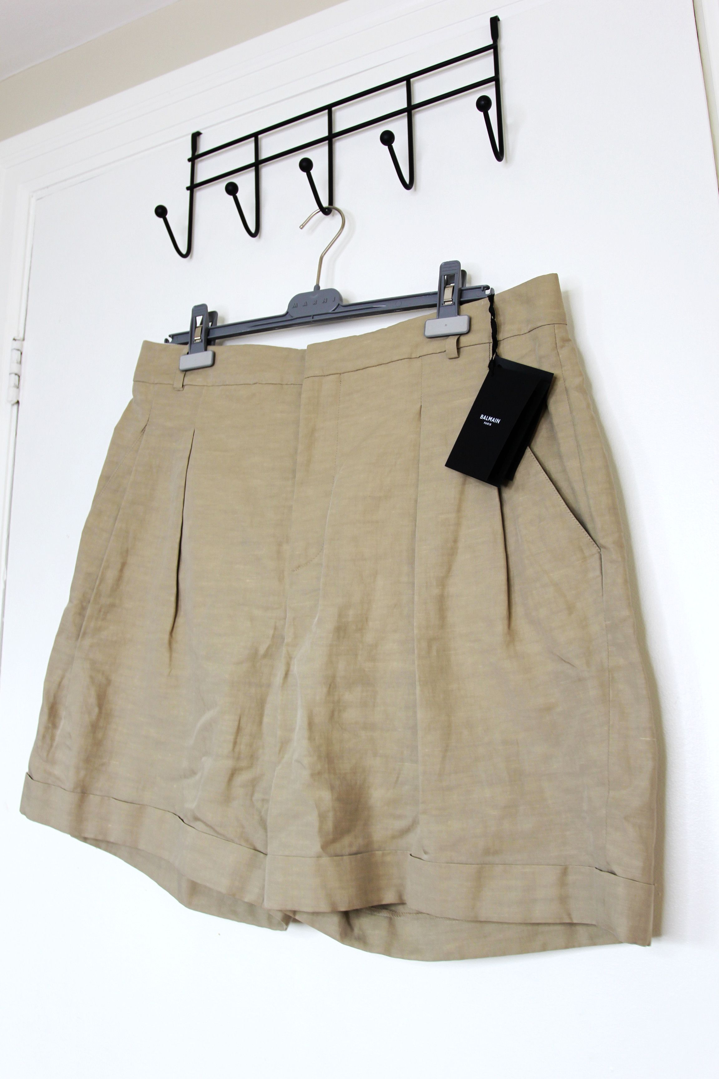 Balmain BNWT SS24 BALMAIN ECRU HEMP BERMUDA SHORTS 52 Size US 36 / EU 52 - 5 Thumbnail