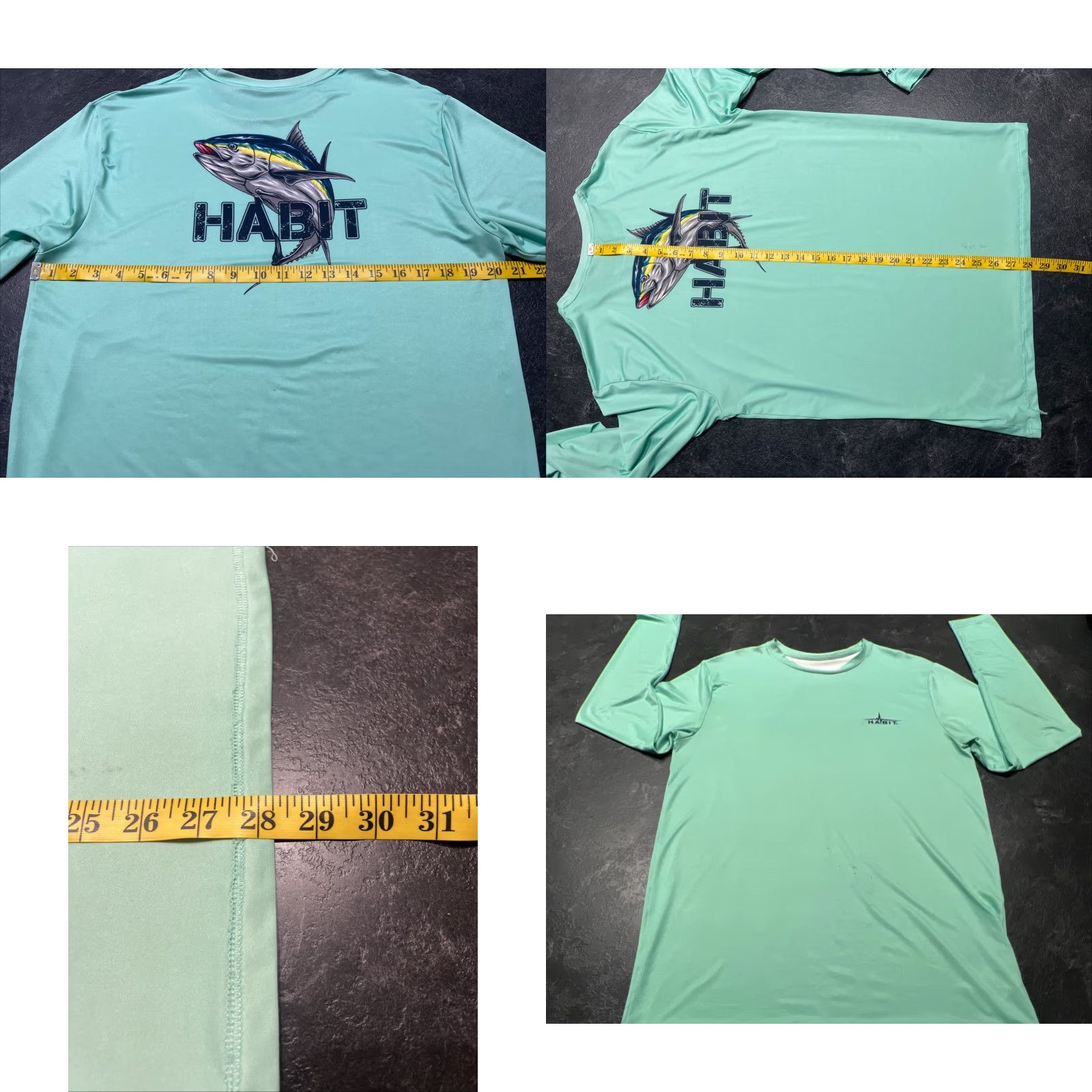 Habitat Habit Men's Tee Broadside Basin Graphic UPF 40+ M Green Performance Tee Shirts Men Habit Broadside Basin Graphic Tee Size US 31 - 8 Thumbnail