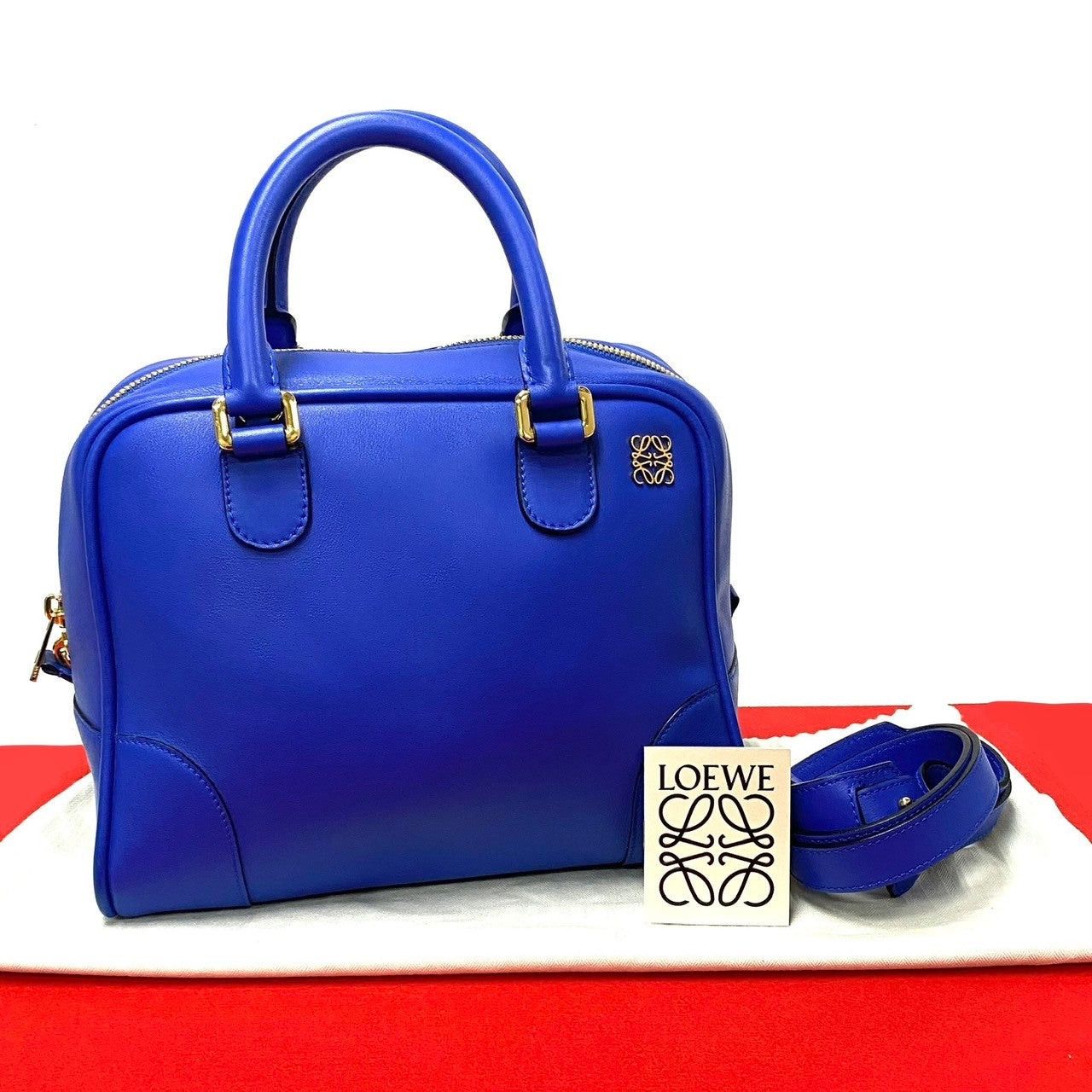 Loewe Loewe Shoulder Bag Blue Leather Size ONE SIZE - 1 Thumbnail