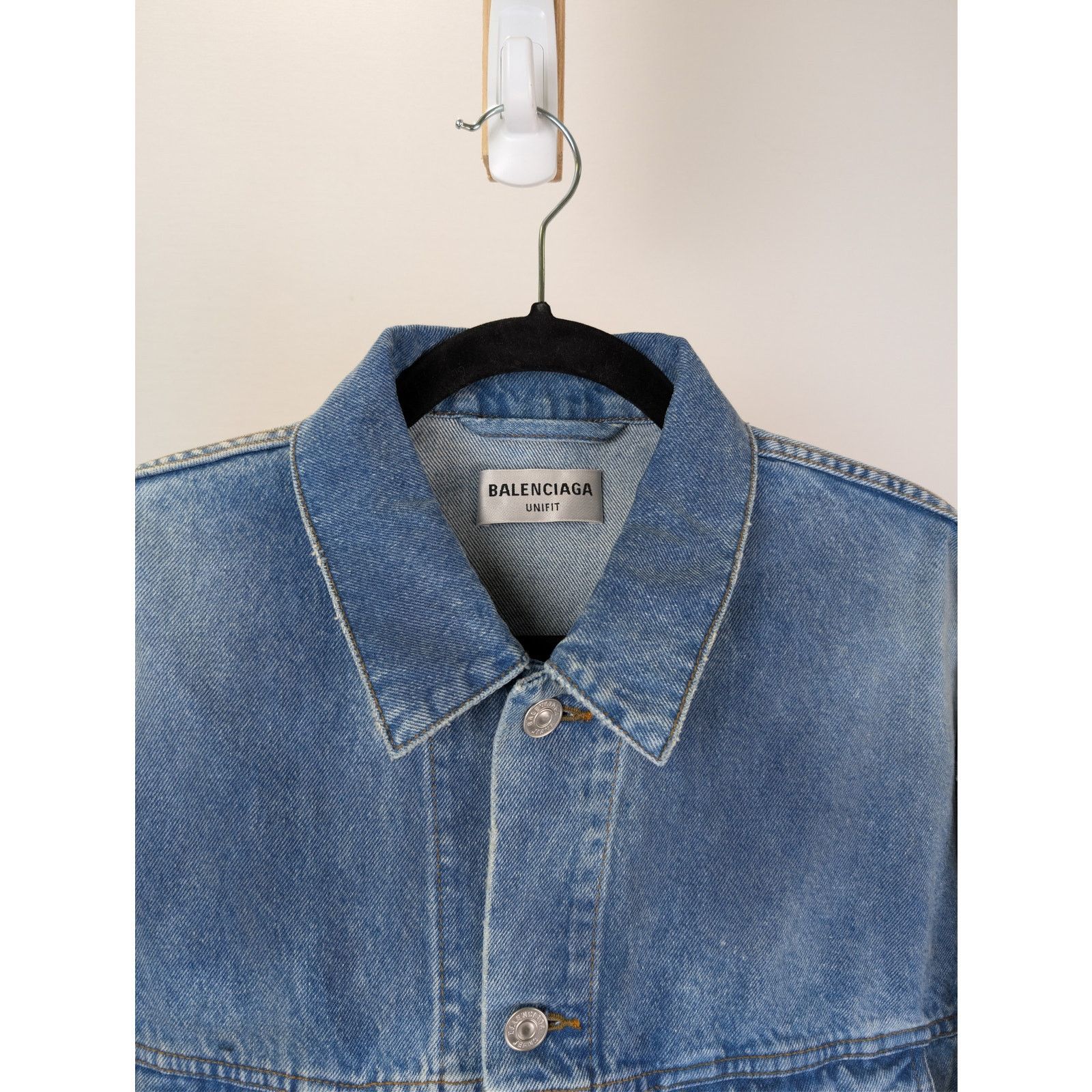 Balenciaga o1rshd1 Japanese Indigo Denim Large Fit Jacket Electric Blue Size US S / EU 44-46 / 1 - 7 Thumbnail