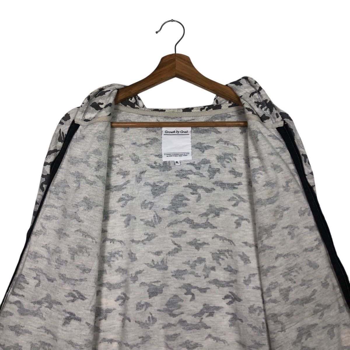 Japanese Brand 📌Growth By Grails Hoodie Zipper Full Print Issey Miyake Size US L / EU 52-54 / 3 - 16 Thumbnail