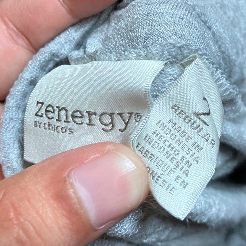 Vintage Zenergy by Chico's Womens Pants Gray Pull On High Rise Lightweight Stretch 2 (L) Regular Casual Workwear Pants Size 25" / US 0 / IT 36 - 4 Thumbnail