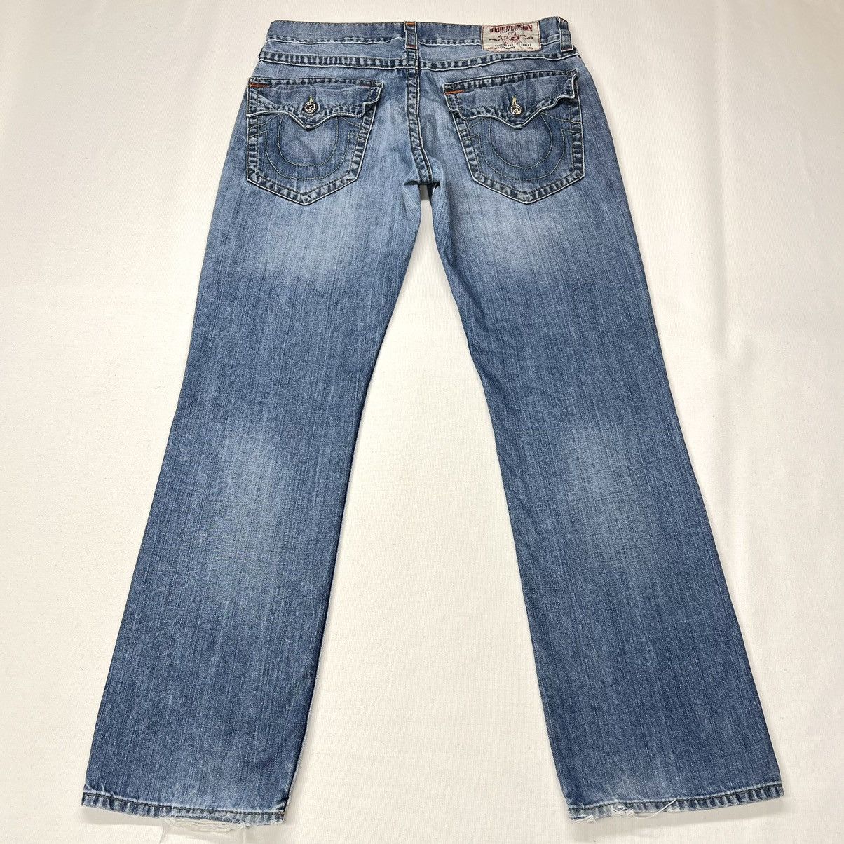True Religion True Religion Jeans Blue Straight Flap Denim Ricky Washed Size US 36 / EU 52 - 1 Thumbnail