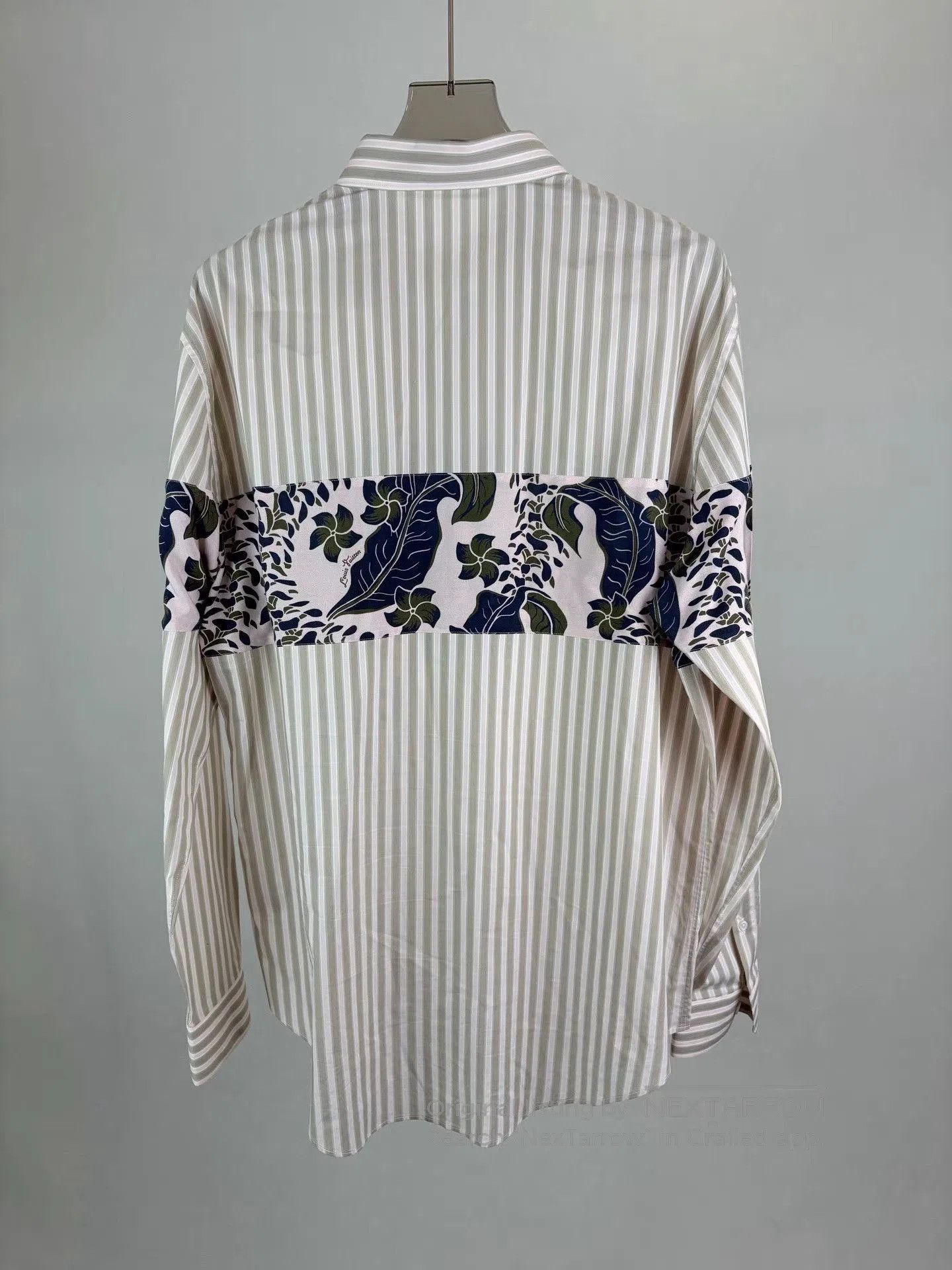 Louis Vuitton Striped Long Sleeve Shirt with Floral Panel. Size US XXL / EU 58 / 5 - 2 Thumbnail