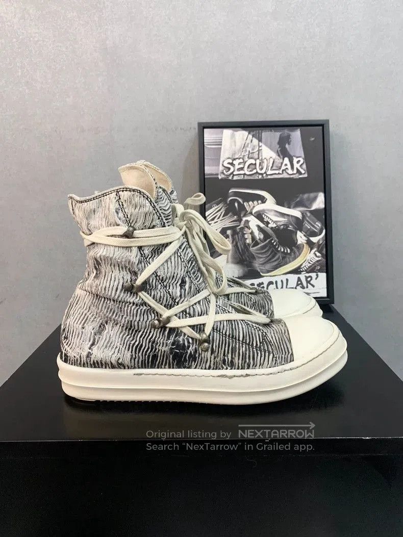 Rick Owens Rick Owens Black and White High. Size US 9 / EU 42 - 2 Thumbnail