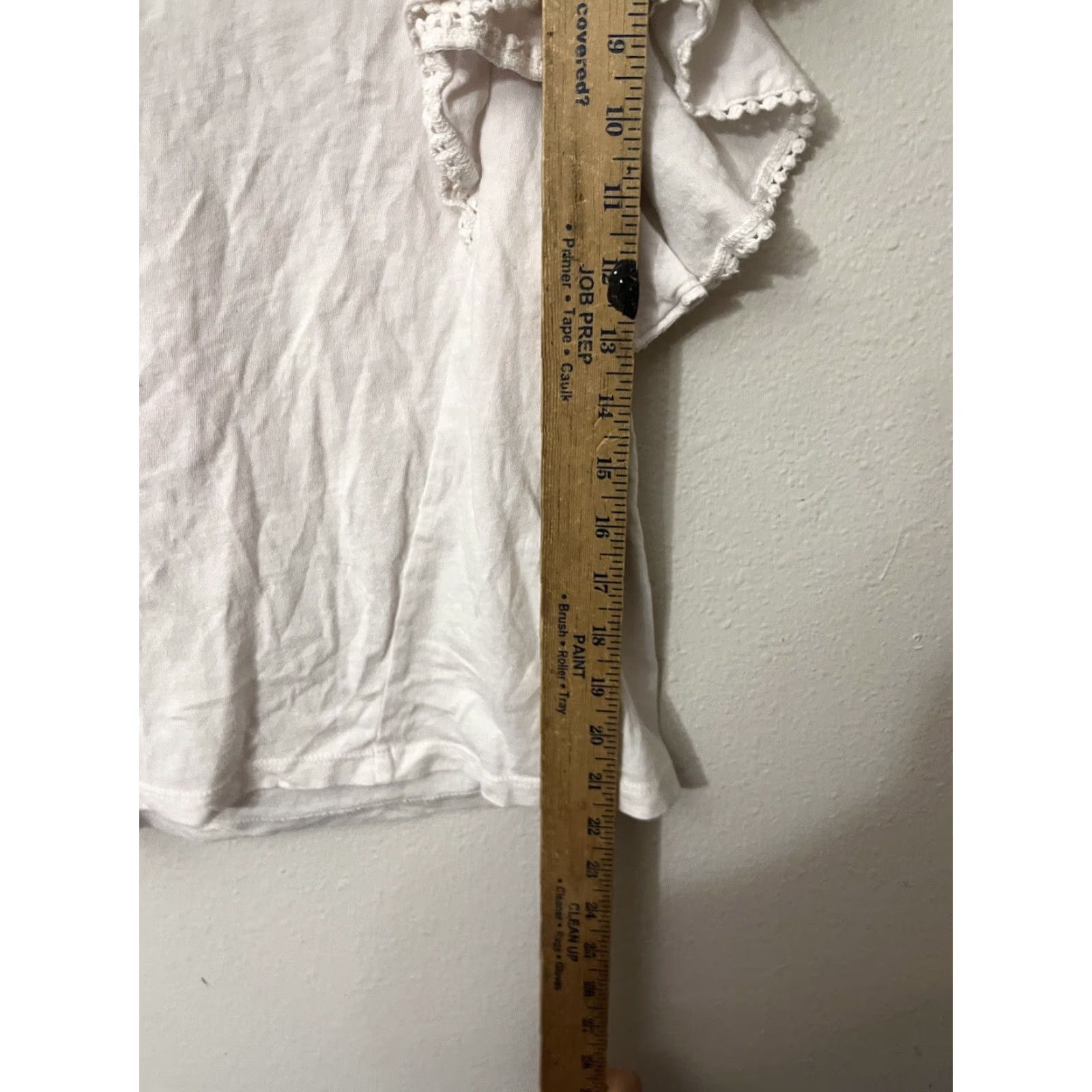 Loft LOFT Blouse Womens XS White Short Sleeve Puff Sleeve Lace Regular Fit Size XS / US 0-2 / IT 36-38 - 4 Thumbnail