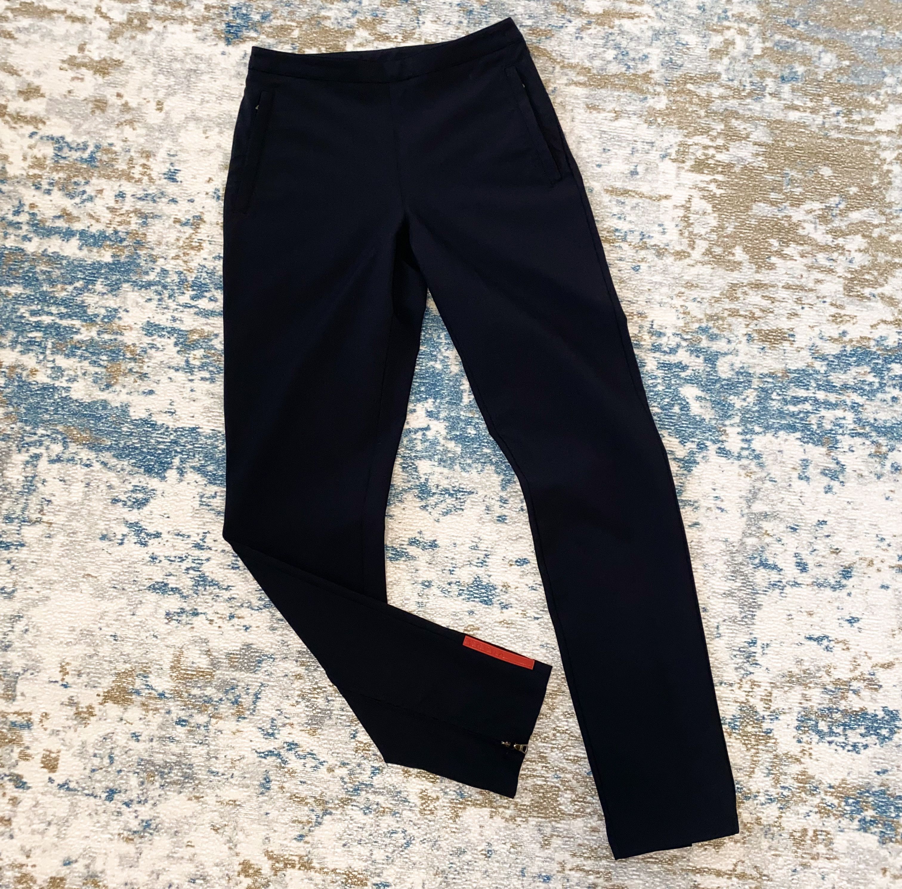 Prada Prada Nylon Red Tab Zipper Pants Size 26" / US 2 / IT 38 - 1 Thumbnail