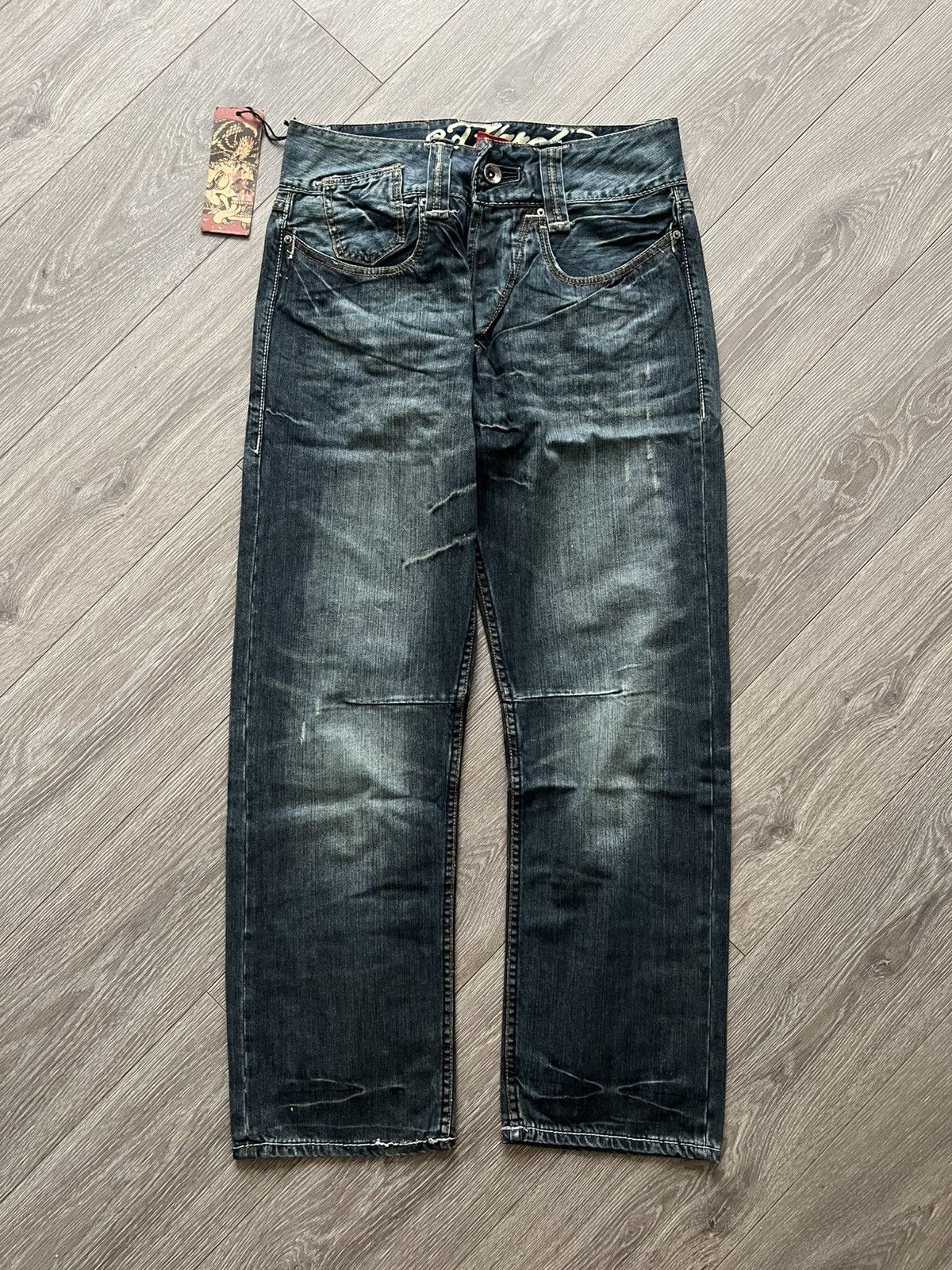 Ed Hardy Vintage Ed Hardy Jeans by Christian Audigier Denim Pants Y2K Size US 34 / EU 50 - 10 Thumbnail