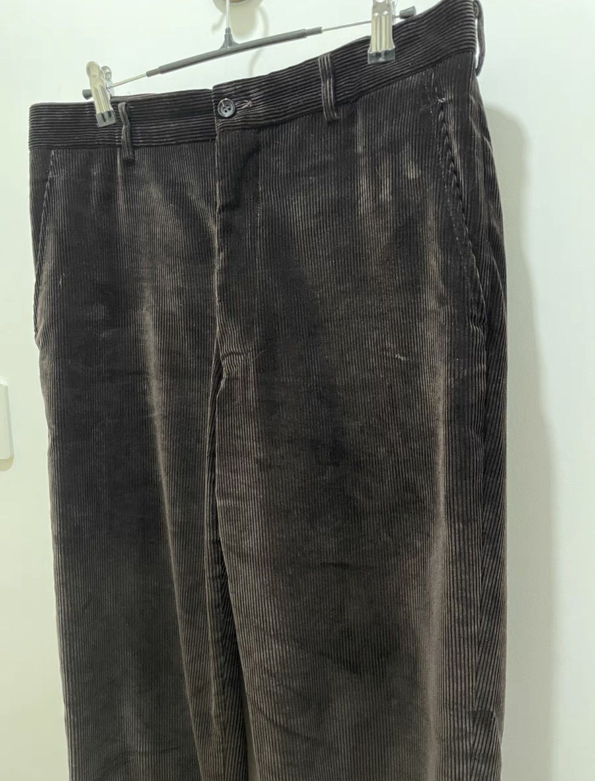 Comme des Garcons Homme Plus Comme des Garçons Homme Plus Brown Corduroy Straight Trouser Size US 38 / EU 54 - 3 Thumbnail