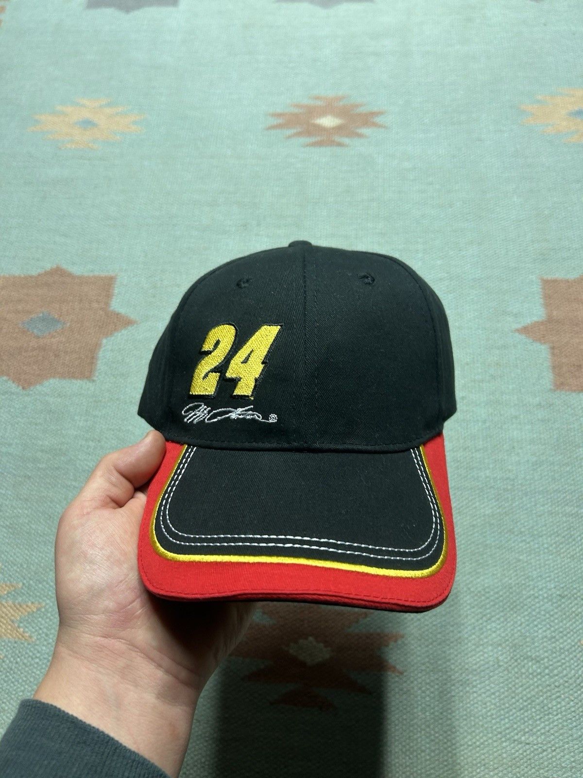 Vintage Vintage strapback hat Jeff Gordon nascar 24 racing black NOS Size ONE SIZE - 2 Thumbnail