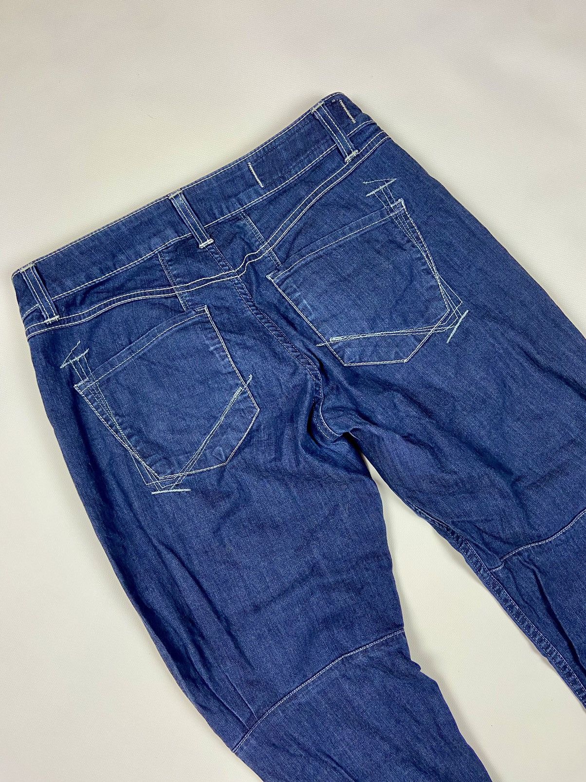 Marithe + Francois Girbaud × Vintage Marithe Francois Girbaud Navy Cropped Women Denim JeansSz 28 Size 30" / US 8 / IT 44 - 12 Thumbnail