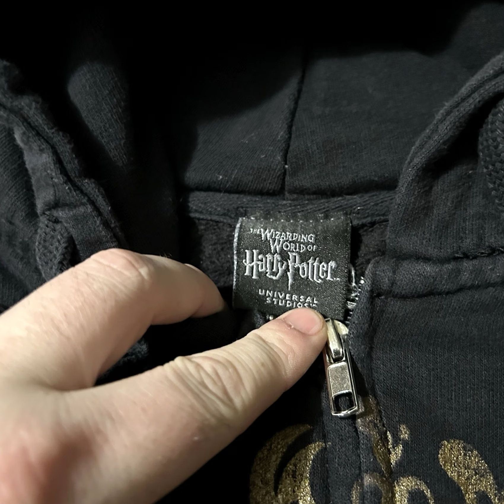 Vintage Harry Potter Hogwarts Crest Full Zip Hoodie Large XL Men Black Size US XL / EU 56 / 4 - 3 Thumbnail