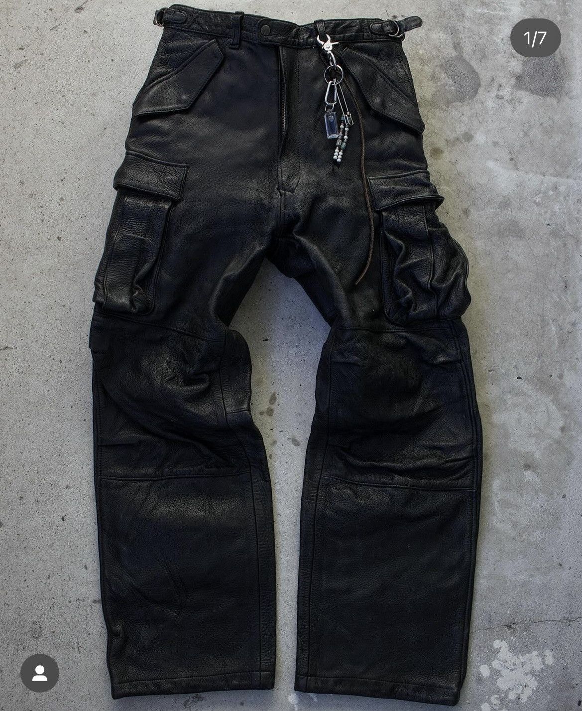 Julius Black Rider Leather Pants