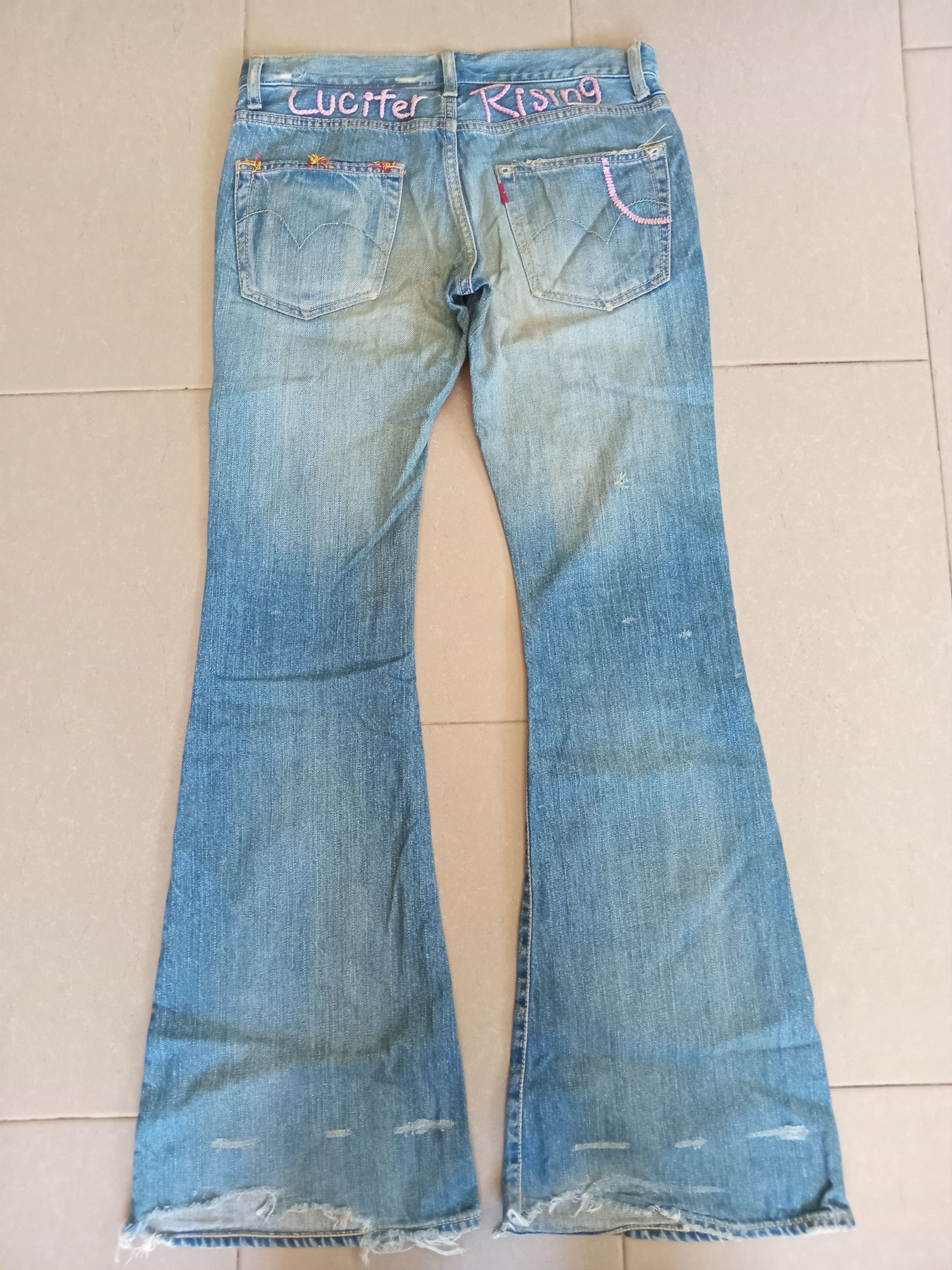 Hysteric Glamour × Japanese Brand LAST DROP💥Vintage Hysteric Glamour Distressed Flare Jeans Size US 29 - 2 Thumbnail