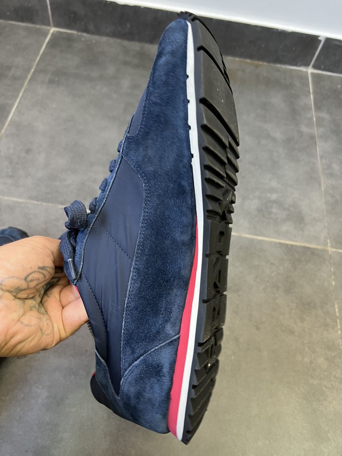 Prada Prada Men's Scamosciato Nylon suede Low-top Sneakers Size US 11 / EU 44 - 14 Thumbnail