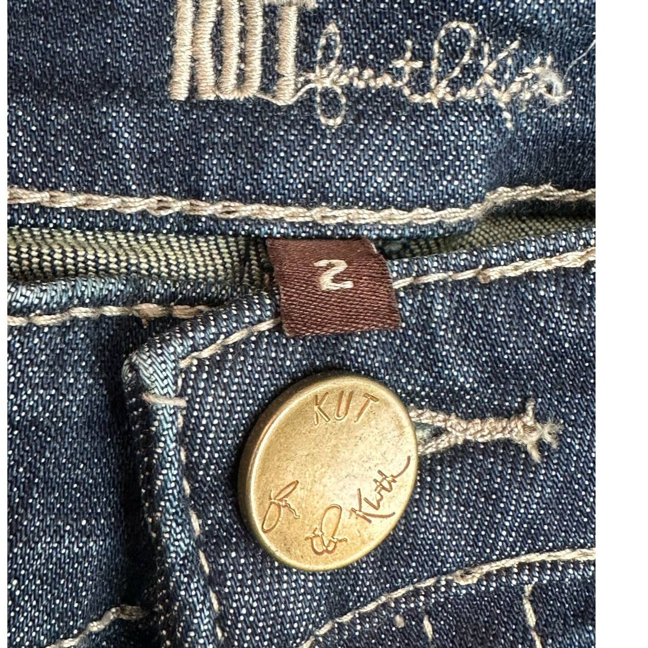 From The First KUT Stevie blue straight legs stretch jeans size 2 Size 26" / US 2 / IT 38 - 3 Thumbnail