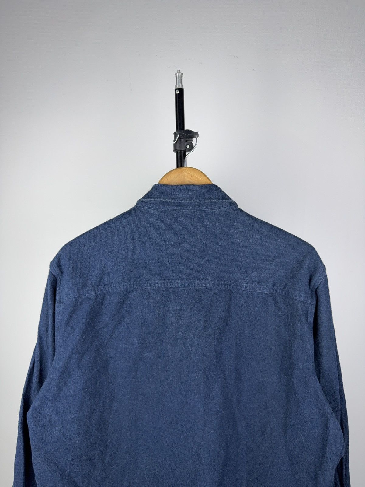 Folk Luxury Designer 00s FOLK Flannel Navy Shirt Size US L / EU 52-54 / 3 - 7 Thumbnail