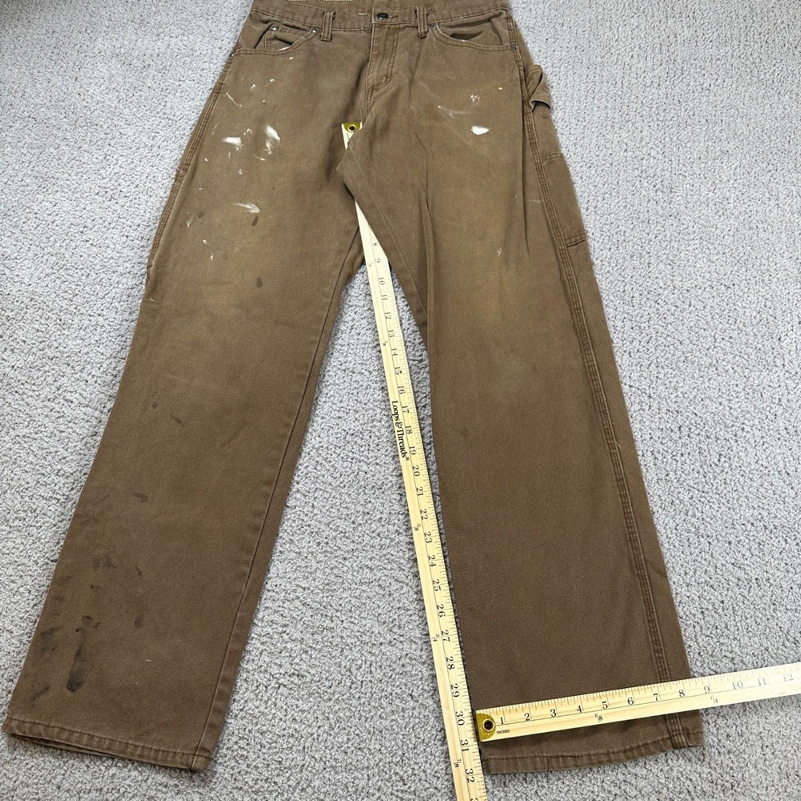 Dickies Dickies Carpenter Pants Mens 30x32 Brown Duck Canvas Paint Size US 30 / EU 46 - 3 Thumbnail
