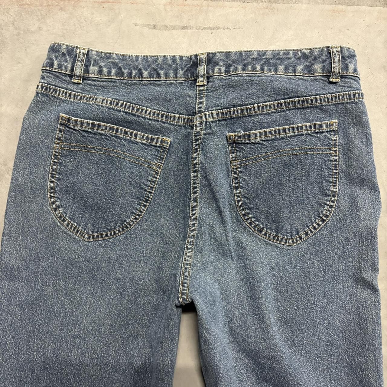 Japanese Brand × Vintage Crazy Vintage Y2K/2000s Baggy Dark Wash Streetwear Style Denim Jeans! Size US 32 / EU 48 - 5 Thumbnail