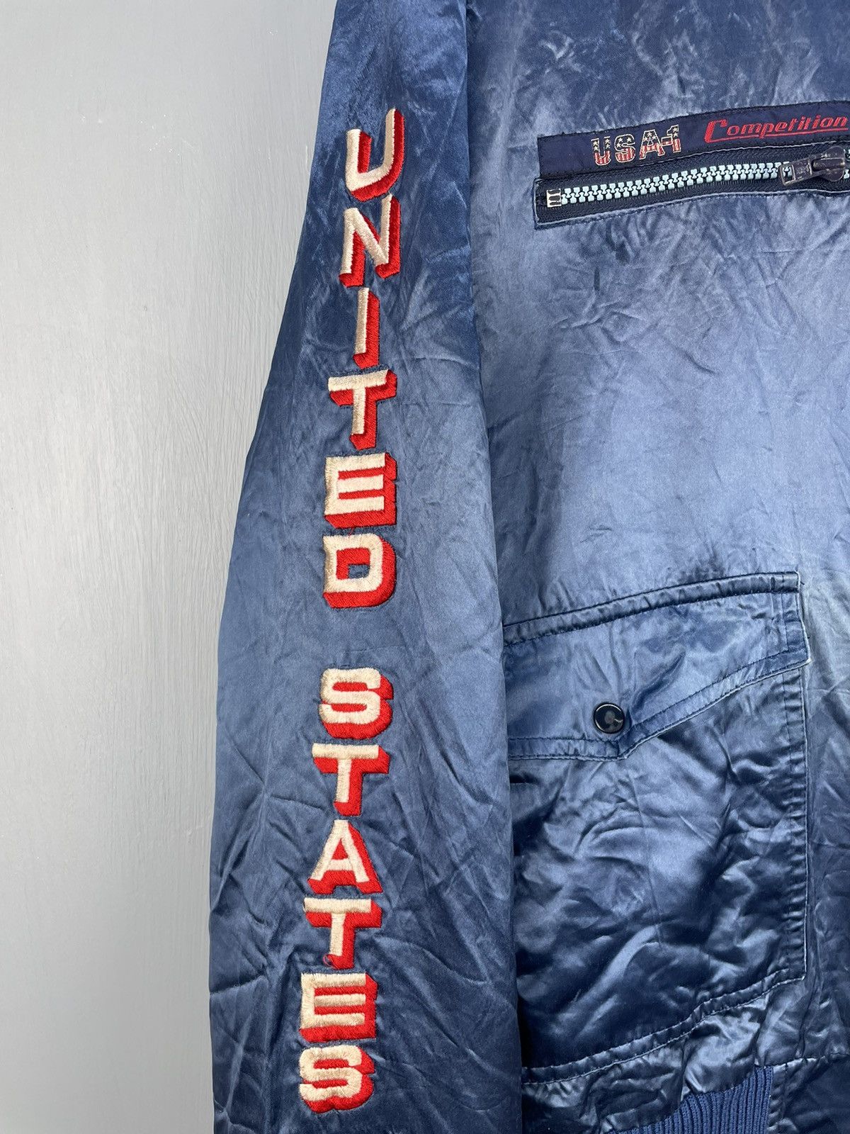 Vintage Vintage 80s USA-1 Competition bomber jacket Size US L / EU 52-54 / 3 - 4 Thumbnail