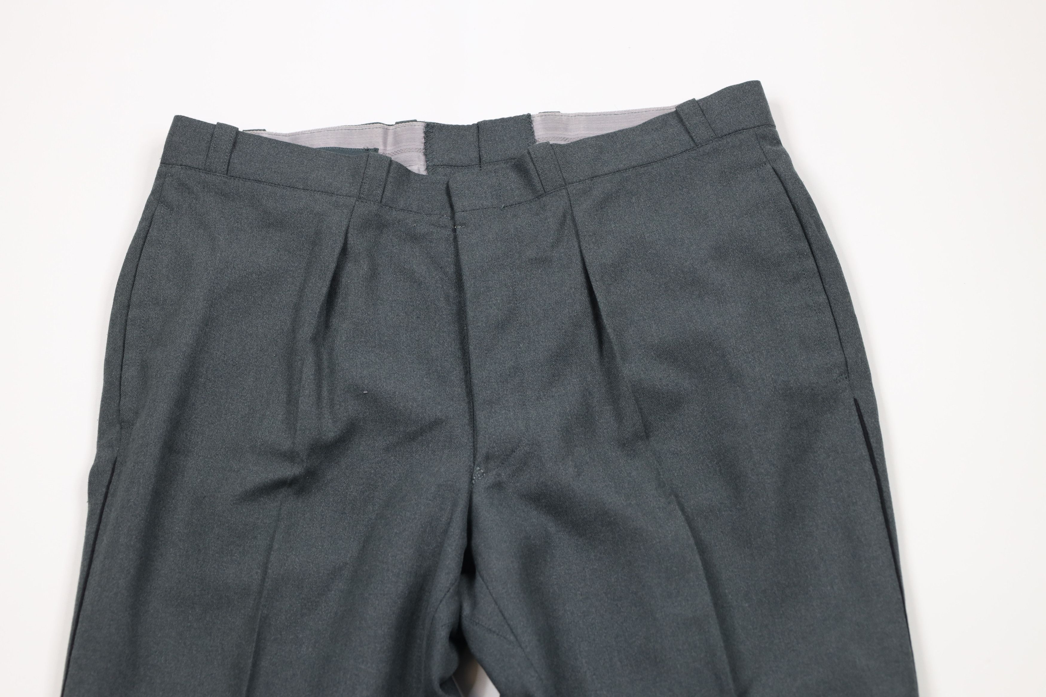 Vintage Vintage 70s Military Heavyweight Wool Button Wide Leg Pants Size US 34 / EU 50 - 2 Thumbnail