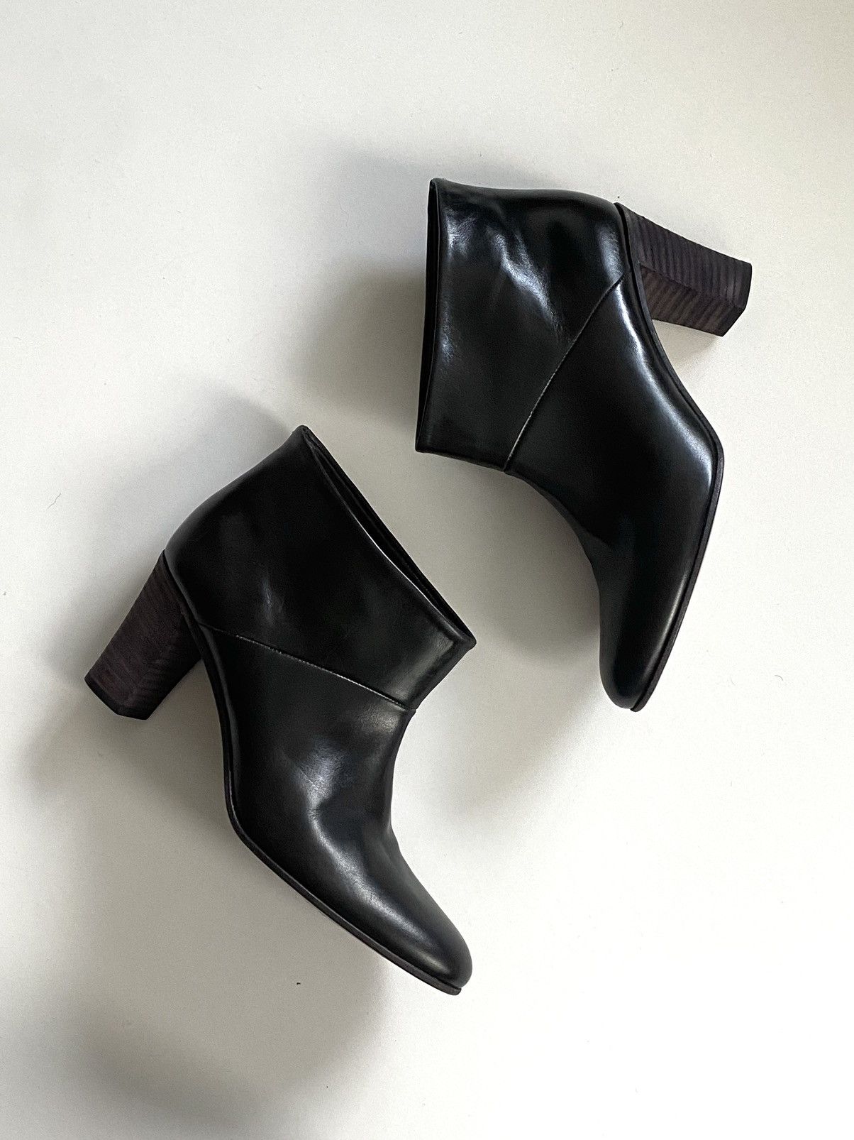 Maison Margiela 🔥Archive Vintage Maison Margiela Black Leather Ankle Boots Size US 11 / IT 41 - 3 Thumbnail