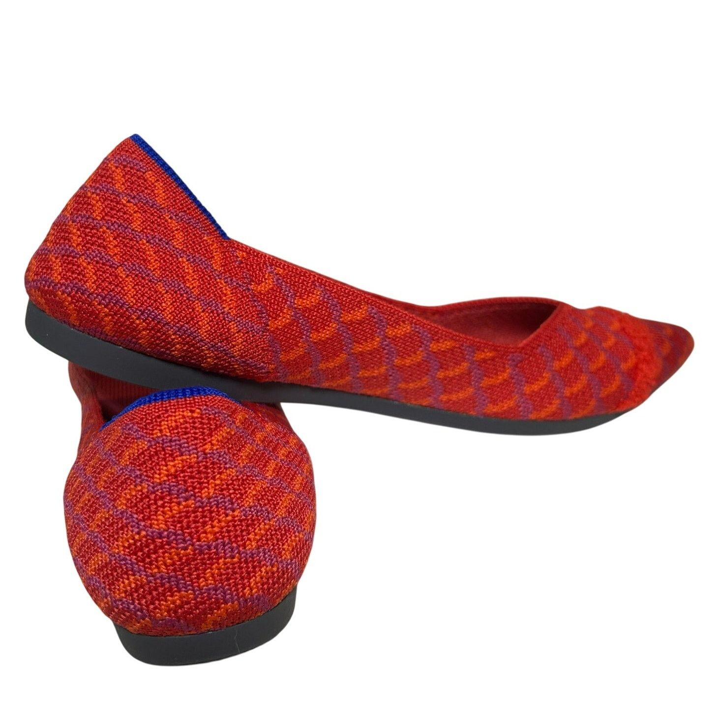 Rothy's Rothys The Point Red Orange Purple Knit Flats W6 Size US 6 / IT 36 - 9 Thumbnail