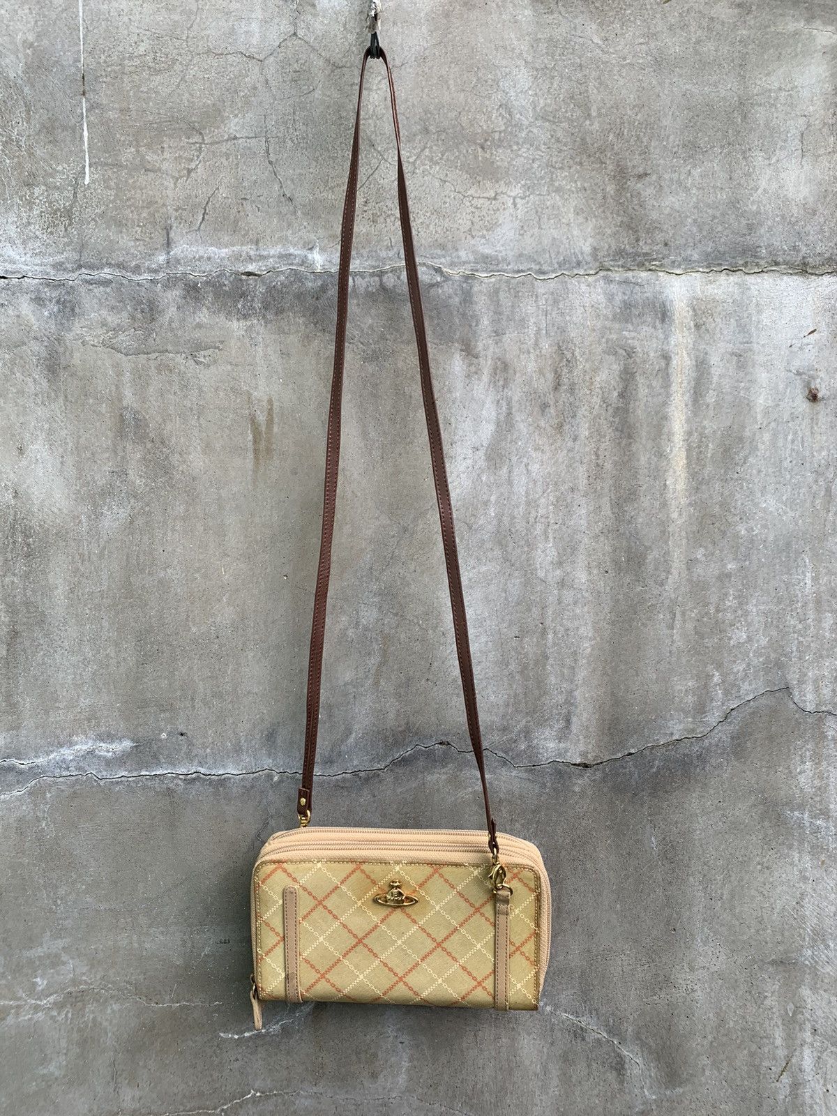 Vivienne Westwood Crossbody Orb Mini Sling Purse in Yellow, Women's