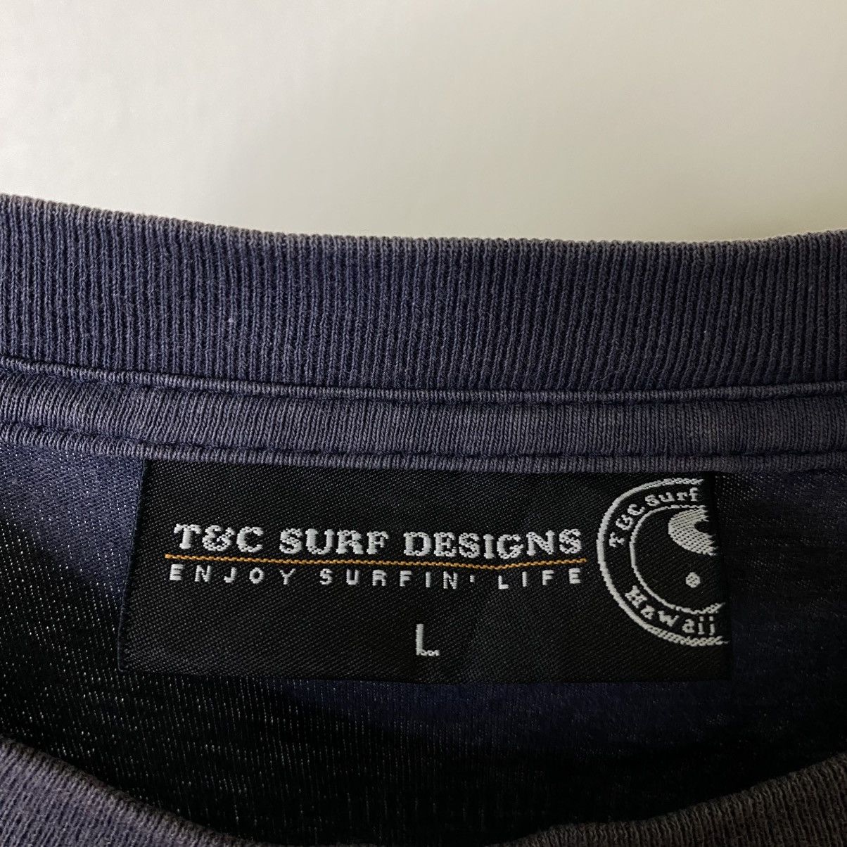 Vintage Y2K T&C Surf Design Hawaii Big Ying Yang Logo Surfing Tee Size US L / EU 52-54 / 3 - 4 Thumbnail