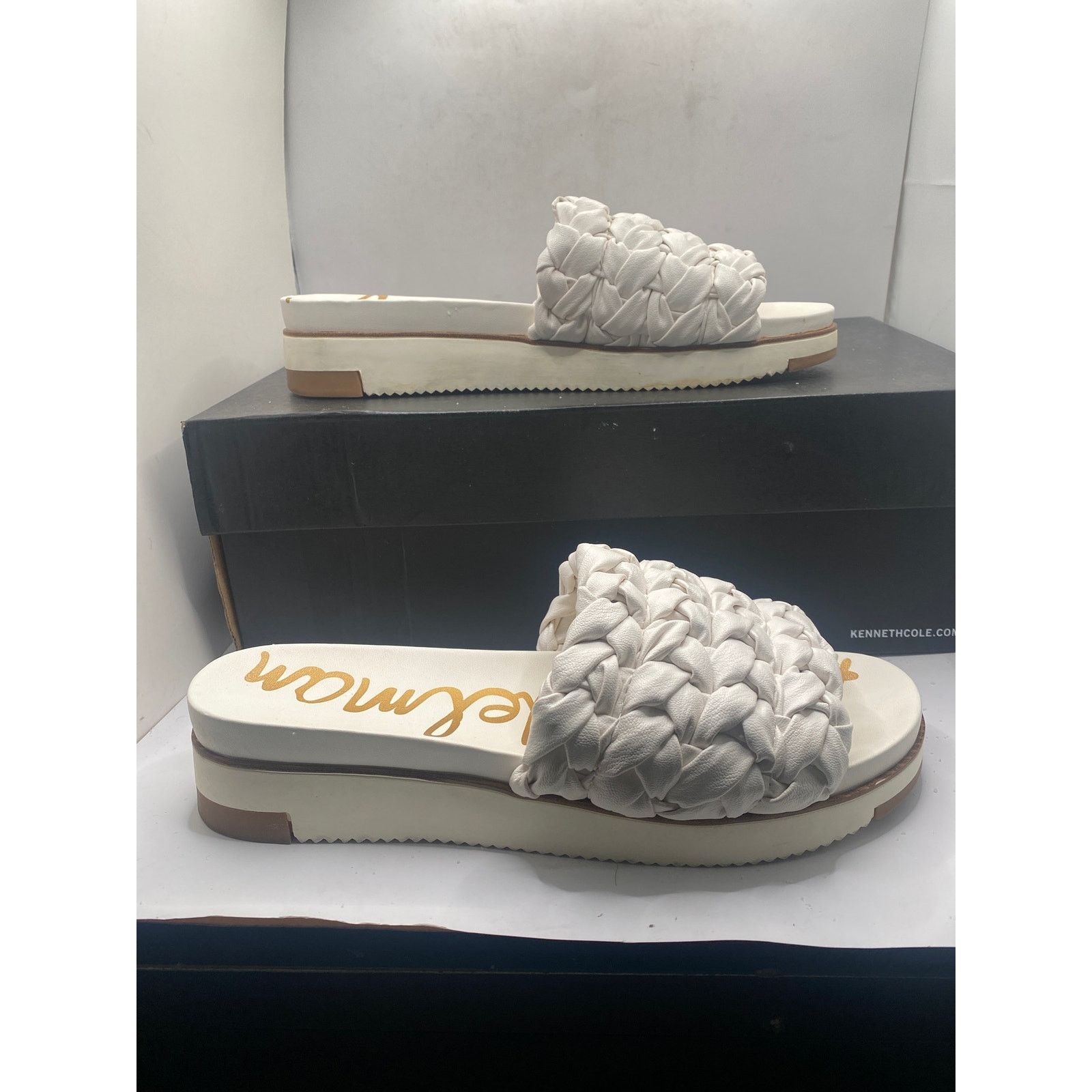 Sam Edelman Sam Edelman Ainslie White Braided Flat Slide Sandal 9.5 Size US 9.5 / IT 39.5 - 1 Thumbnail